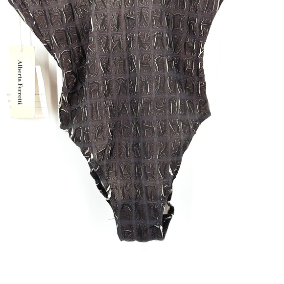 Vintage Alberta Ferretti Womens Swimwear Bodysuit Size 42/ US 6 80's Sexy Beach - Picture 3 of 9